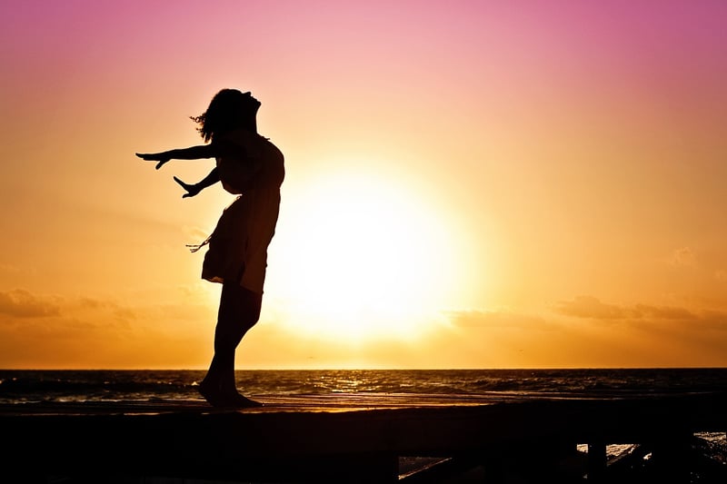 Sunset Silhouette on the Beach